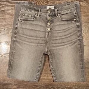 ❤ NWOT ANN TAYLOR LOFT HIGH RISE EXPOSED BUTTON FLY SKINNY JEANS, 4 (27)